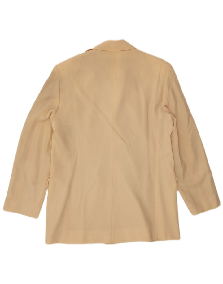 MARELLA Ženska jakna s dvostrukim kopčanjem UK 16 Velika žuta vuna