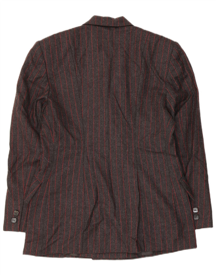 Aria Ženski dvodijelni komplet s dvostrukim kopčanjem UK 14 Srednji W26 Siva prugasta vuna