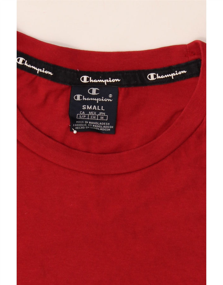 CHAMPION Mens Graphic T-Shirt Top Small Red Cotton Vintage Champion and Second-Hand Champion from Messina Hembry 