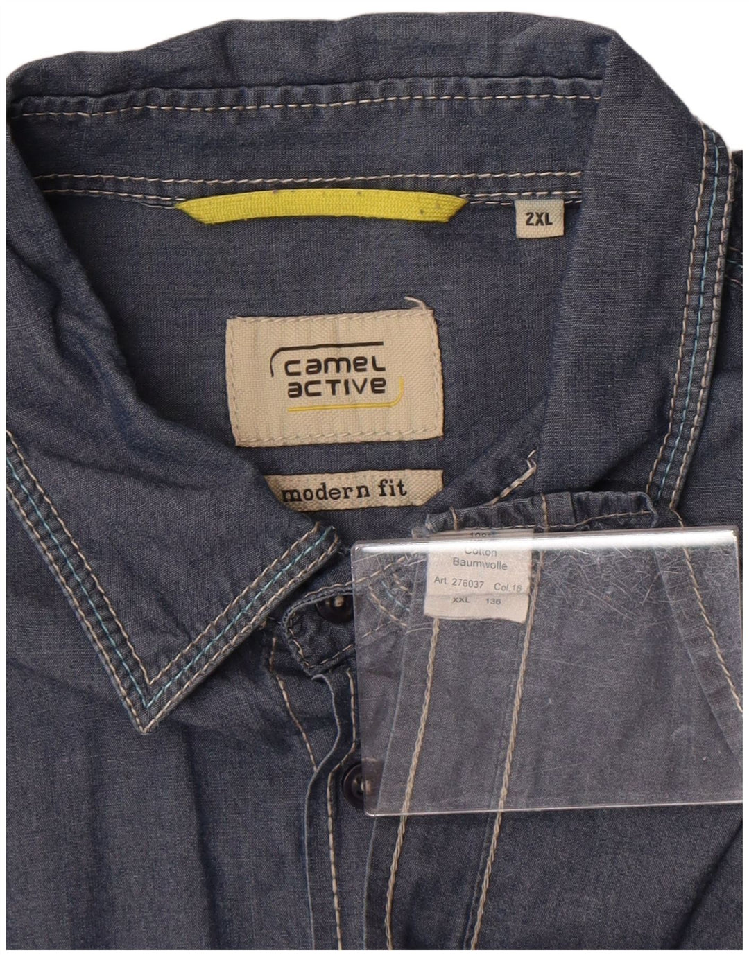 Camel Active muška moderna košulja 2XL tamnoplavi pamuk