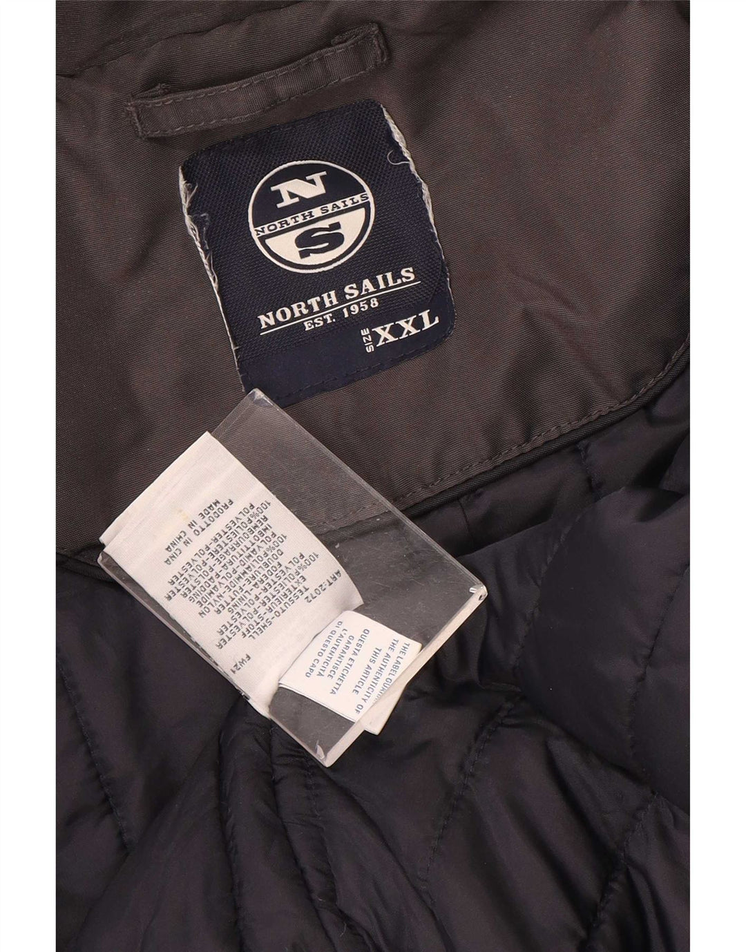 North Sails muška bomber podstavljena jakna UK 44 2XL sivi poliester