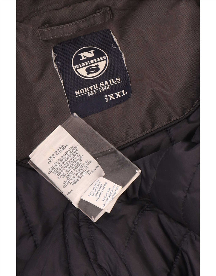 North Sails muška bomber podstavljena jakna UK 44 2XL sivi poliester