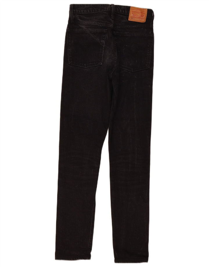Levi's ženske 501 ravne traperice W24 L30 crni pamuk