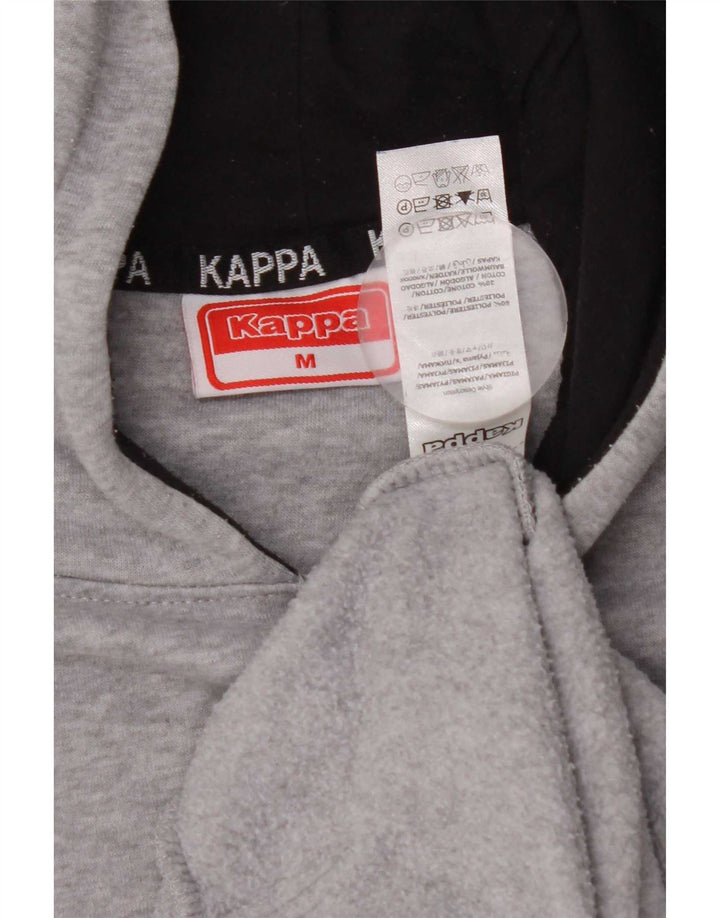 Kappa muška majica s kapuljačom s kapuljačom srednje sive boje od poliestera