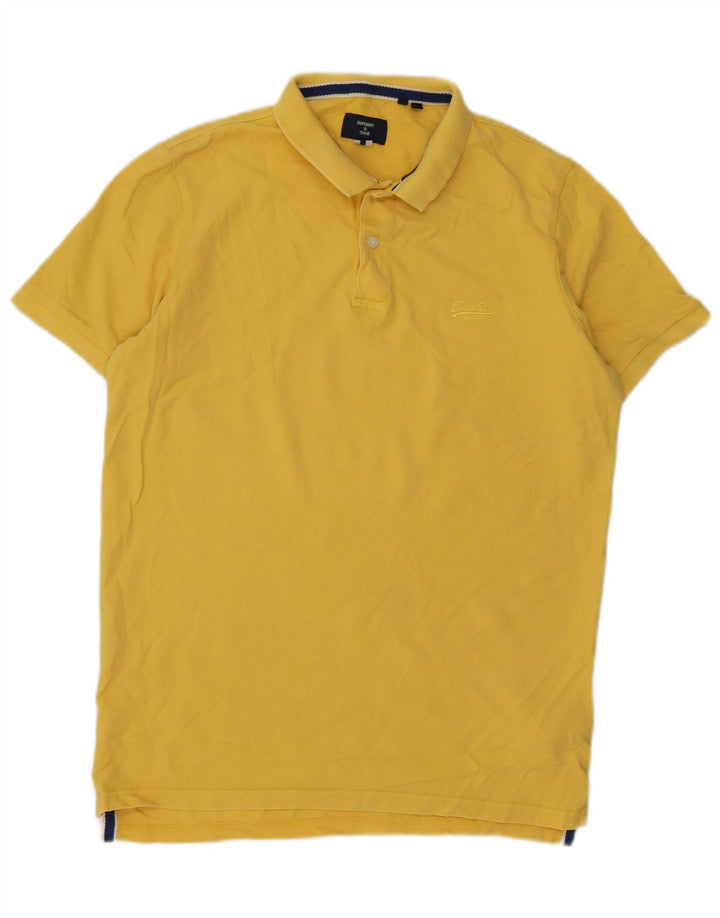 Superdry muška polo majica velika žuta pamučna