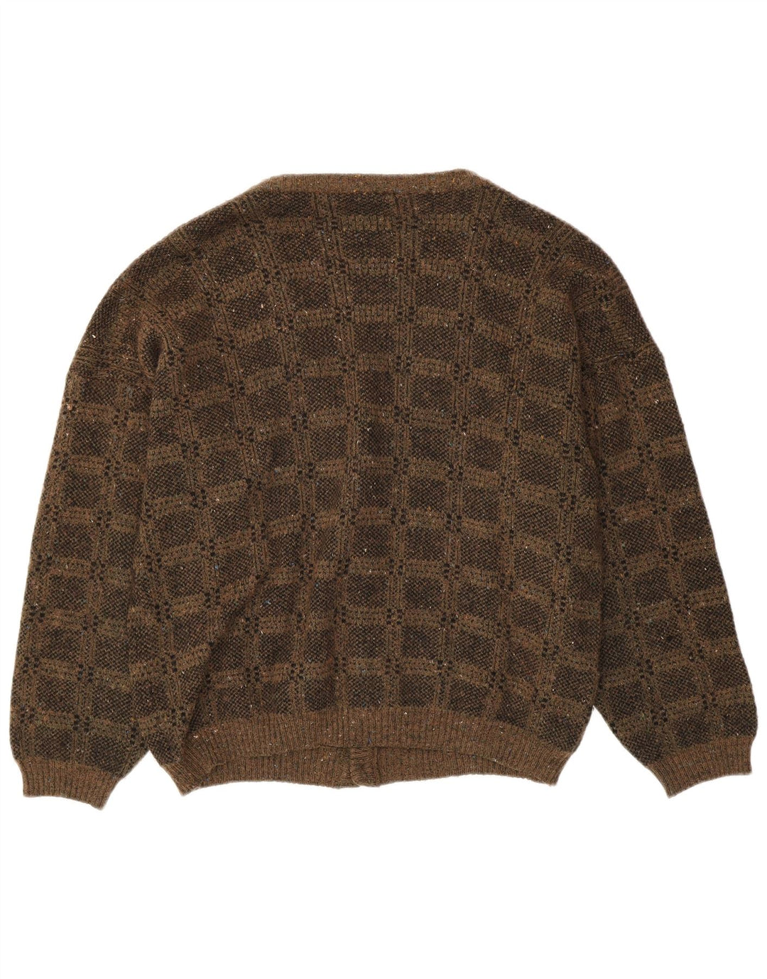 Viky Tricot Muški kardigan pulover IT 52 Large Brown Geometric