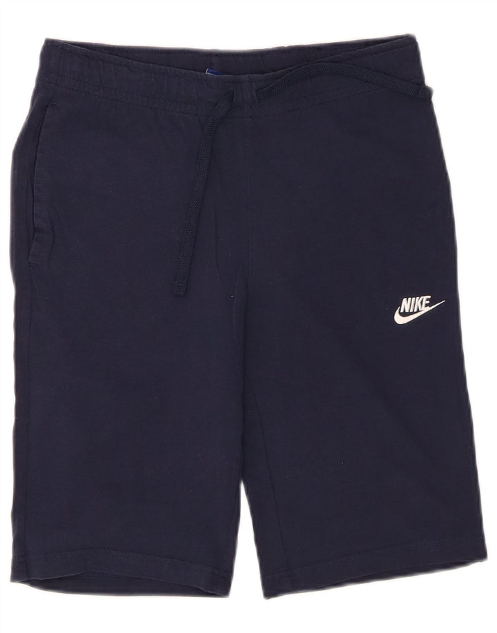 NIKE Mens Sport Shorts Small  Navy Blue Cotton