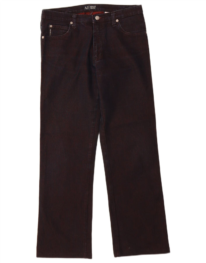 ARMANI Womens Straight Jeans W30 L28 Navy Blue Cotton