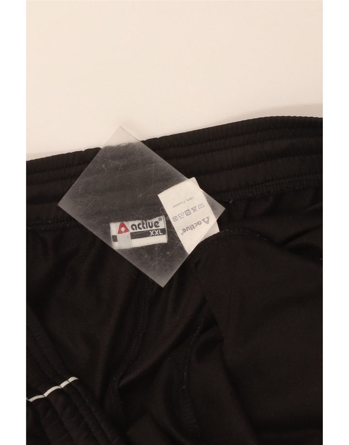 Aktivna muška trenirka Hlače Joggers 2XL crni poliester