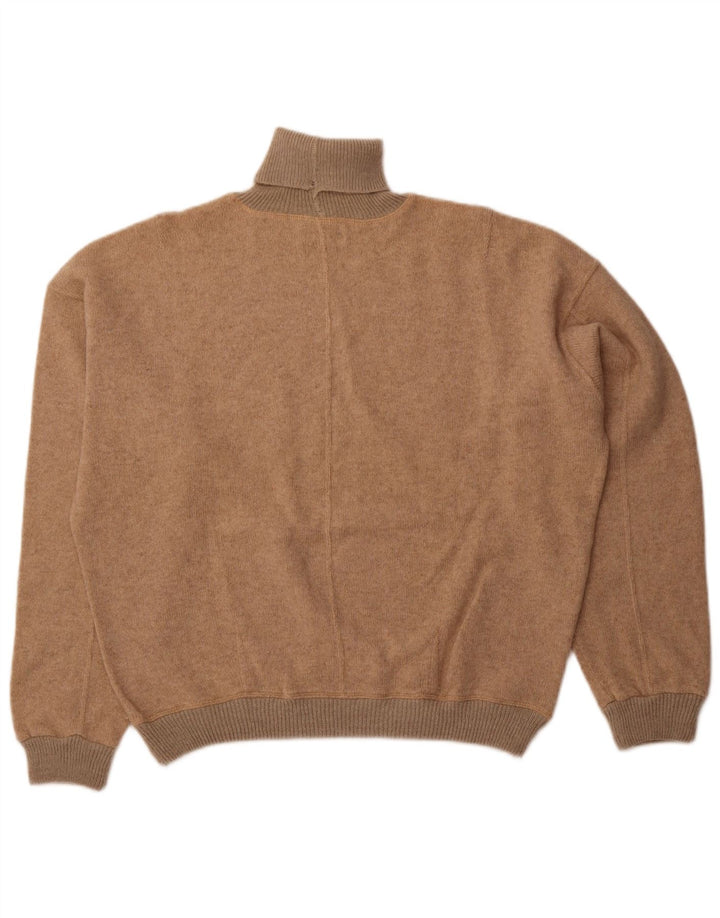 VINTAGE ženski pulover s velikim ovratnikom UK 18 XL bež vuneni