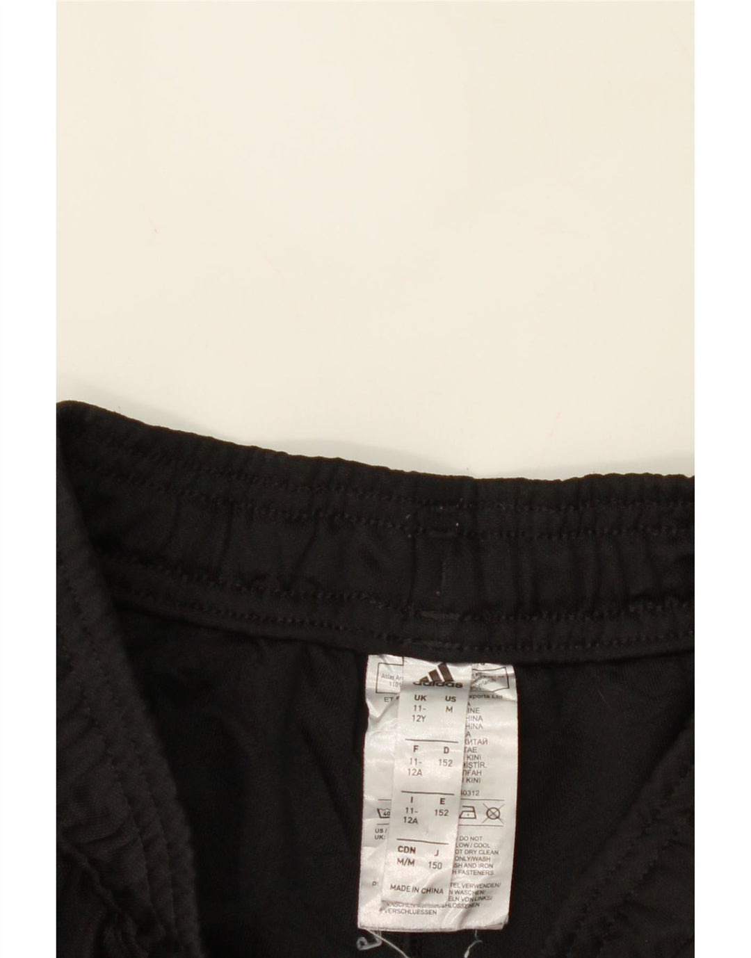 ADIDAS Boys Tracksuit Trousers 11-12 Years  Black Polyester Vintage Adidas and Second-Hand Adidas from Messina Hembry 