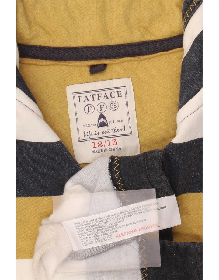 Fat Face Boys pulover s izrezom i s patentnim zatvaračem, 12-13 godina, raznobojne pruge