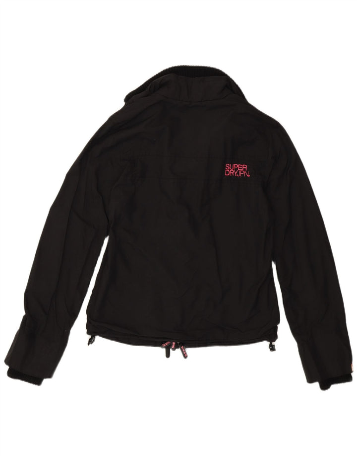 Superdry ženska kišna jakna UK 10 Mala crna najlonska