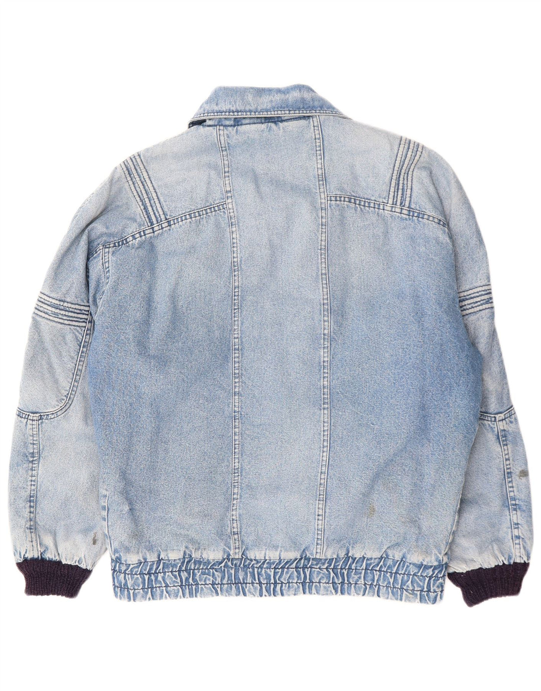 POP 84 Muška vintage traper šerpa jakna UK 38 Srednje plavi pamuk