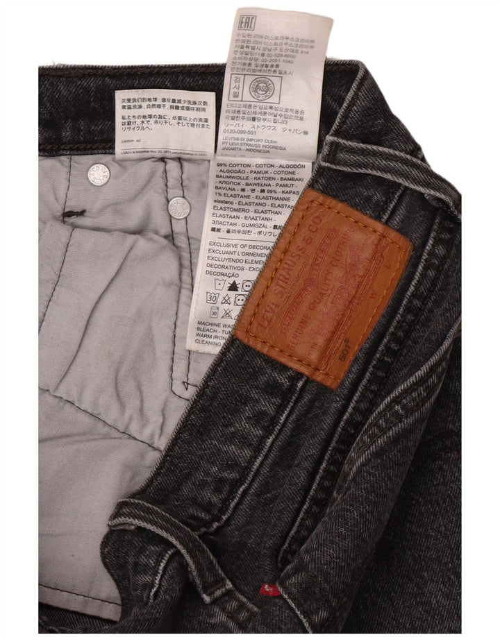 Levi's ženske 501 ravne traperice W28 L28 sivi pamuk