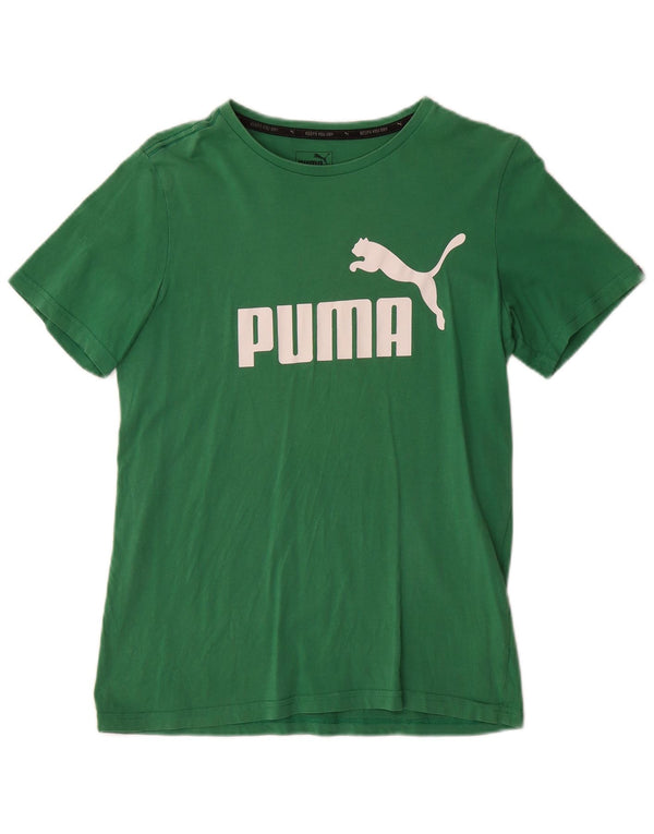 Puma majica kratkih rukava za dječake, 13-14 godina, zeleni pamuk