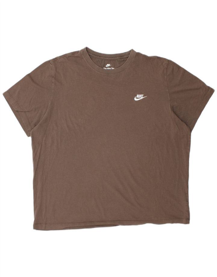 NIKE Muška majica kratkih rukava 2XL smeđi pamuk