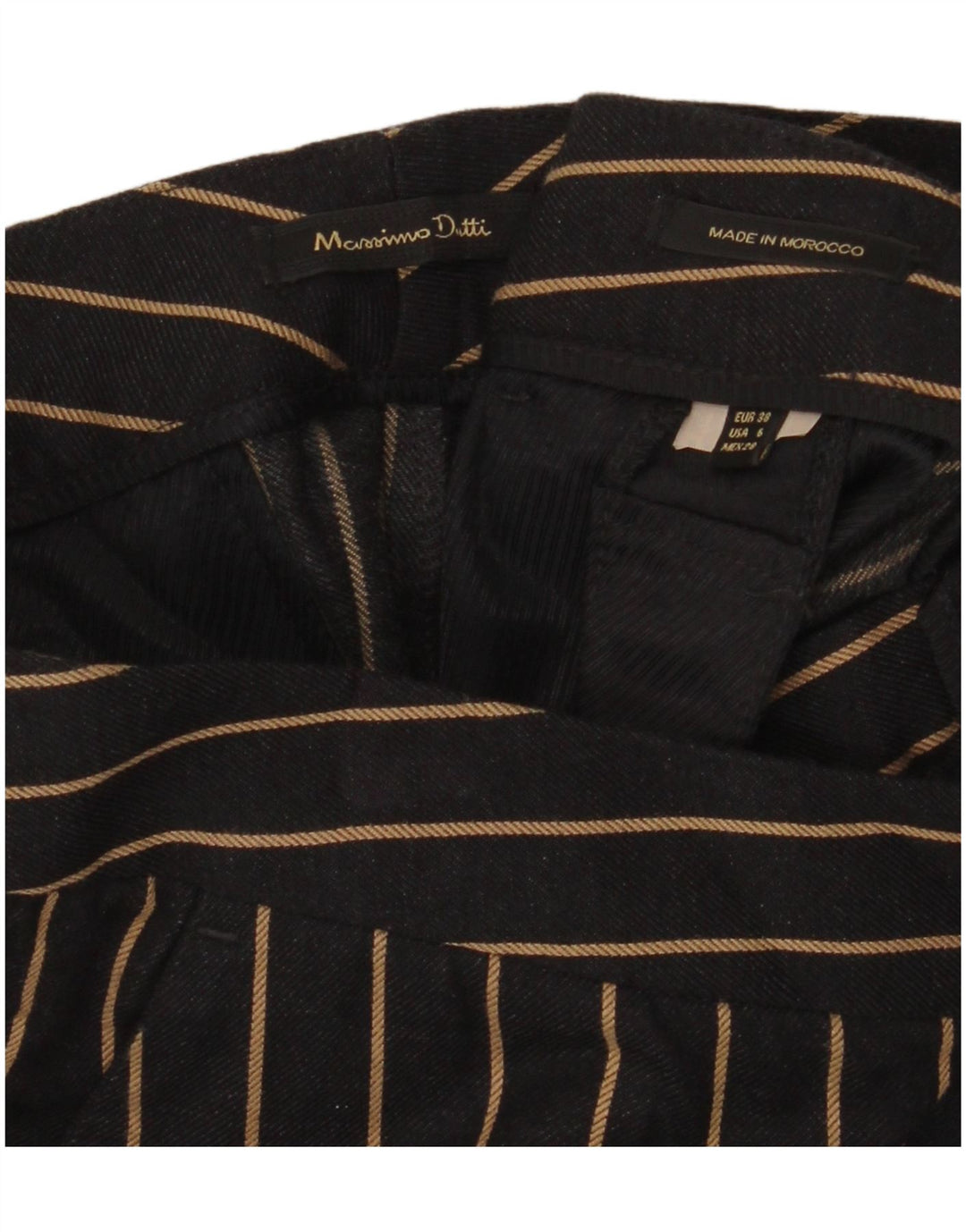 MASSIMO DUTTI Ženske Chino hlače visokog struka EU 38 Male W28 L28 Crne