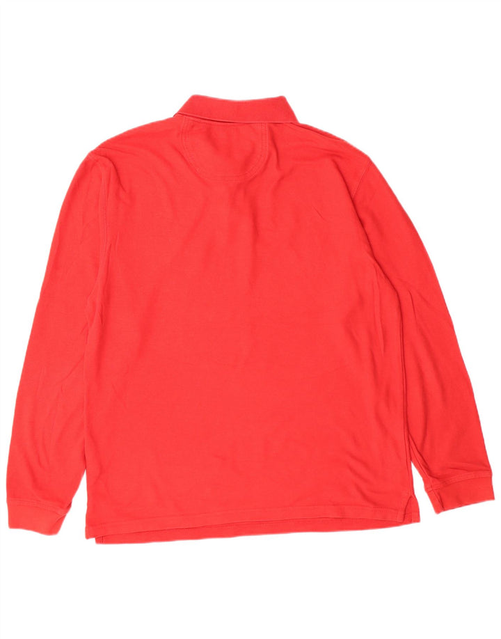 Izod muška polo majica dugih rukava srednje crvene boje od poliestera