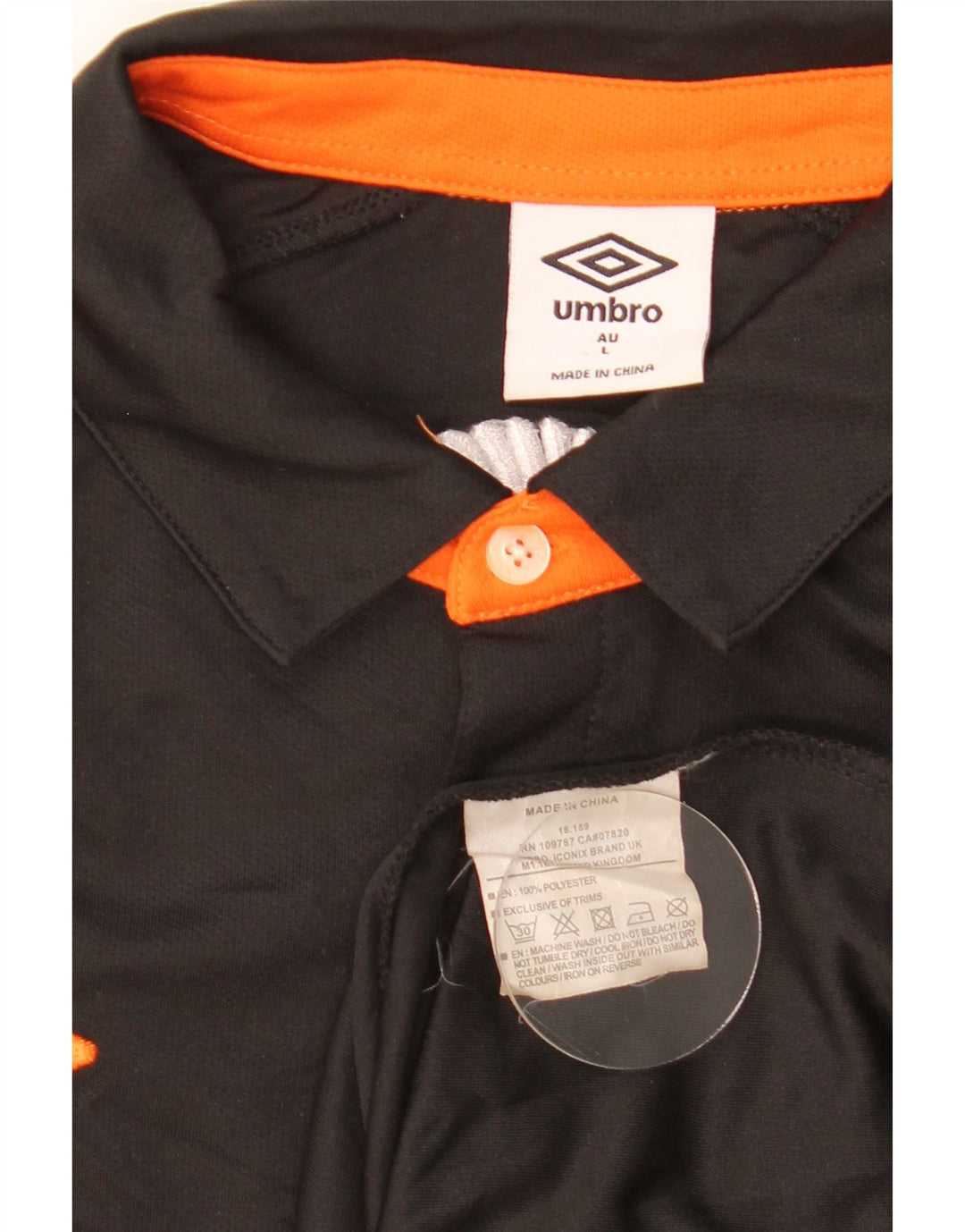 Umbro muška Spartans grafička polo majica velika crna poliesterska boja