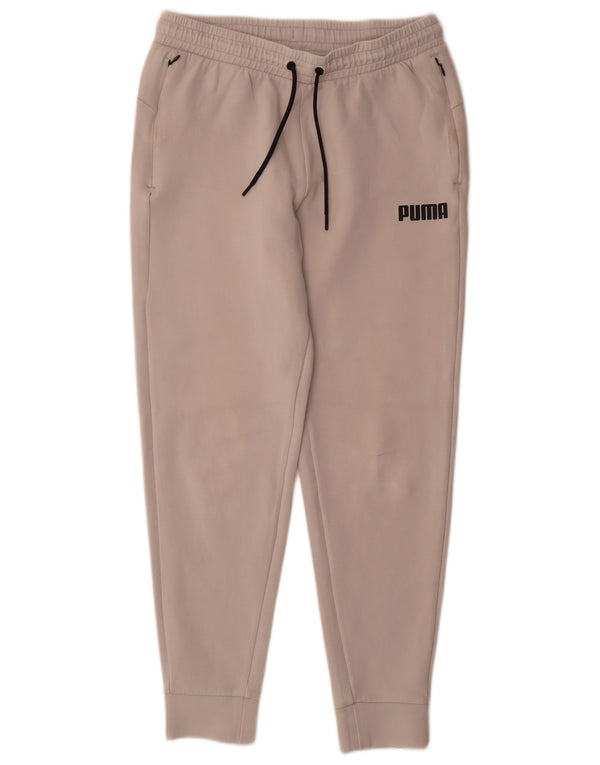 Puma Womens Tracksuit Trousers Joggers UK 14 Medium  Beige Cotton