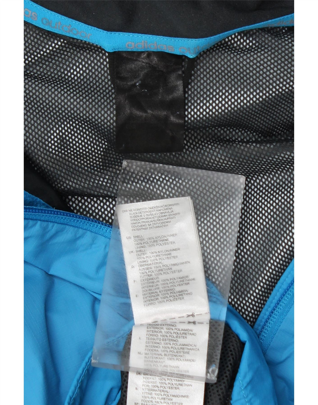 Adidas muška kišna jakna s kapuljačom UK 40 Large Blue Nylon