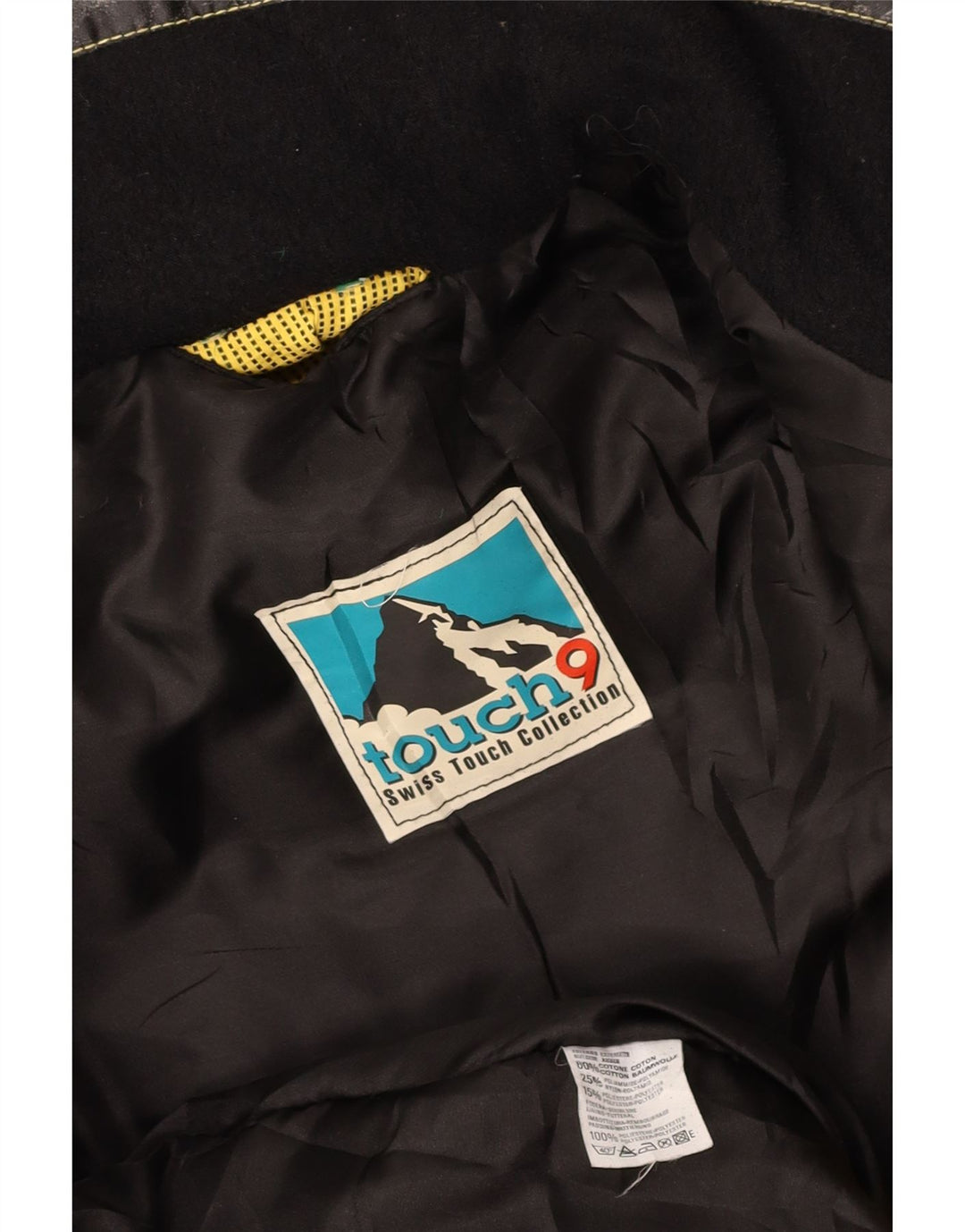 VINTAGE ženska jakna vjetrovka UK 14 Pamuk srednje žute boje