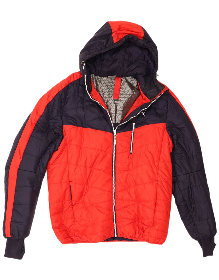 Puma muška podstavljena jakna s kapuljačom UK 40 Large Red Colourblock poliester