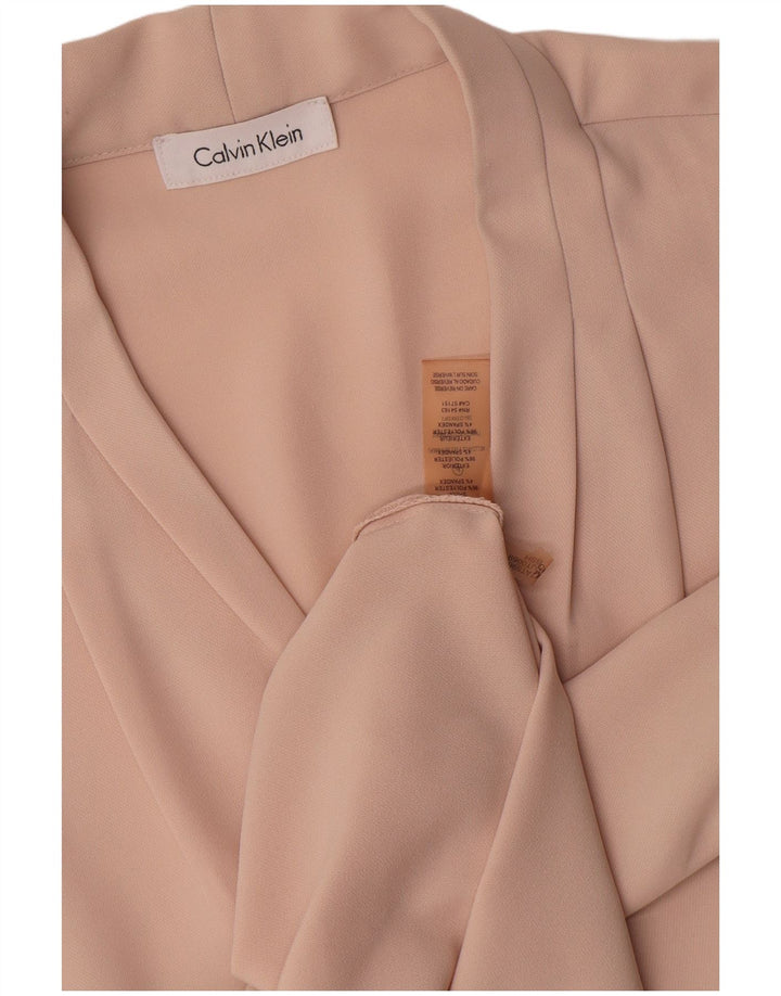Calvin Klein ženski gornji dio bluze bez rukava UK 14 veliki ružičasti poliester