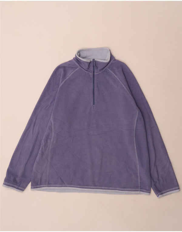 Mountain Warehouse Ženski džemper od flisa s patentnim izrezom UK 20 2XL Ljubičasti poliester