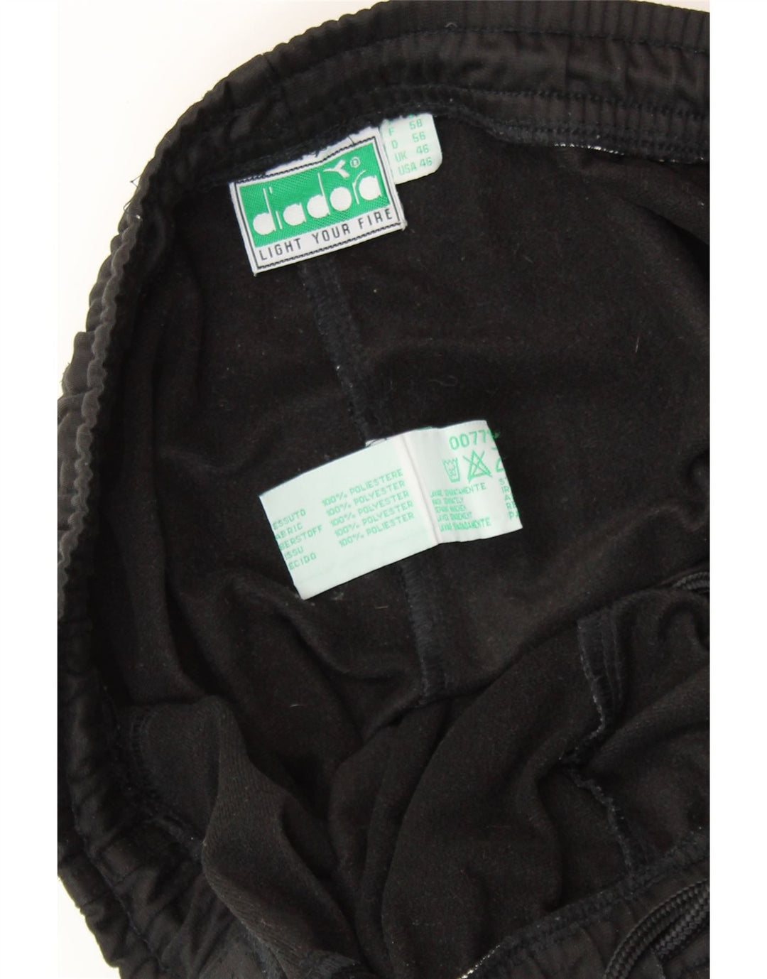 DIADORA Muške hlače za trenirku UK 46 XL crni poliester