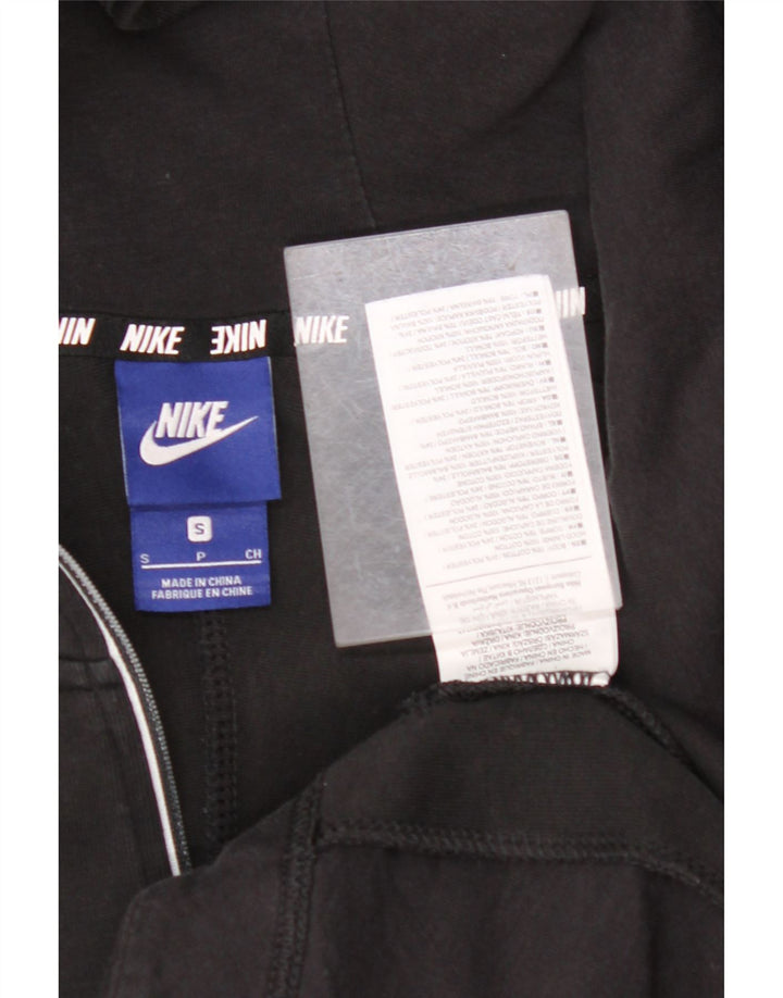 NIKE Ženska velika majica s kapuljačom s patentnim zatvaračem i izrezom UK 10 Mala crna