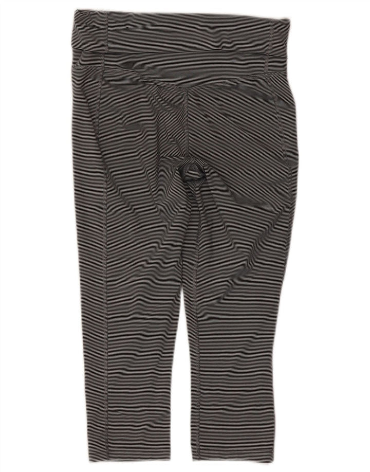 Nike Ženske Dri Fit Capri tajice UK 8 male sive pruge od poliestera