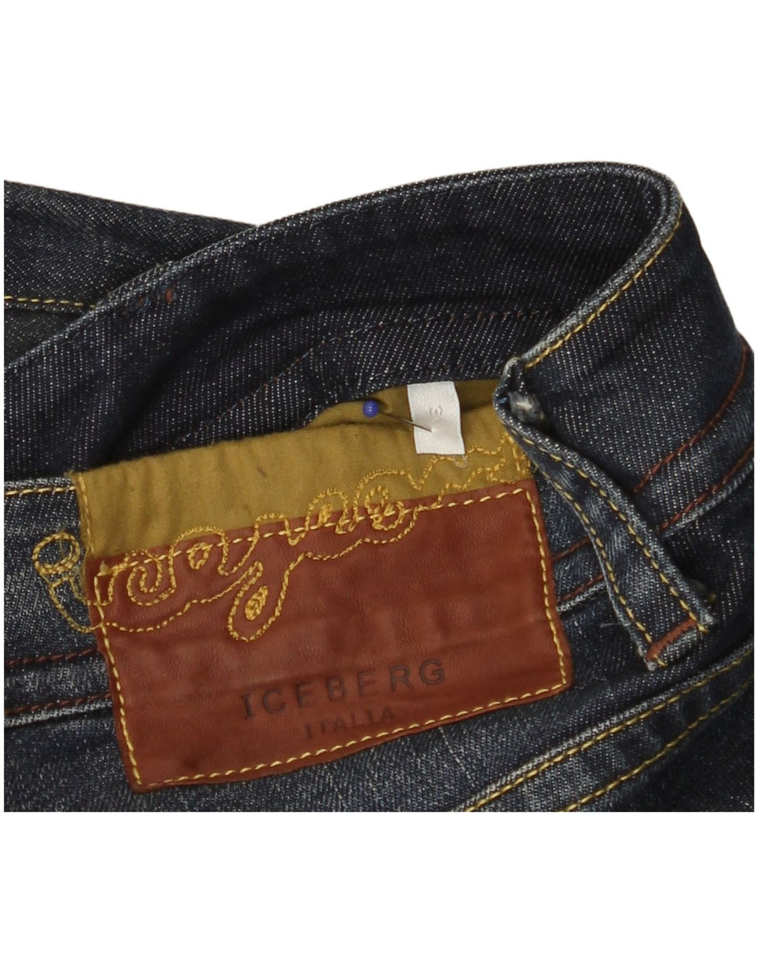 Ženske uske traperice Iceberg W31 L34 tamnoplavi pamuk