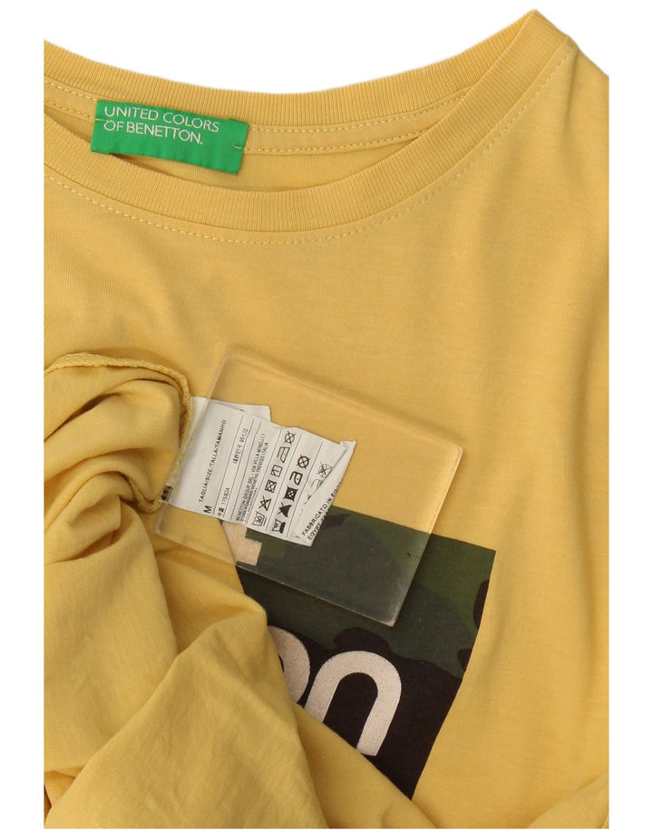 Benetton muška majica s grafičkim motivima Srednje žuti pamuk