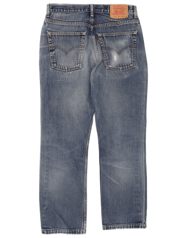 Levi's muške 581 ravne traperice W34 L34 plavi pamuk