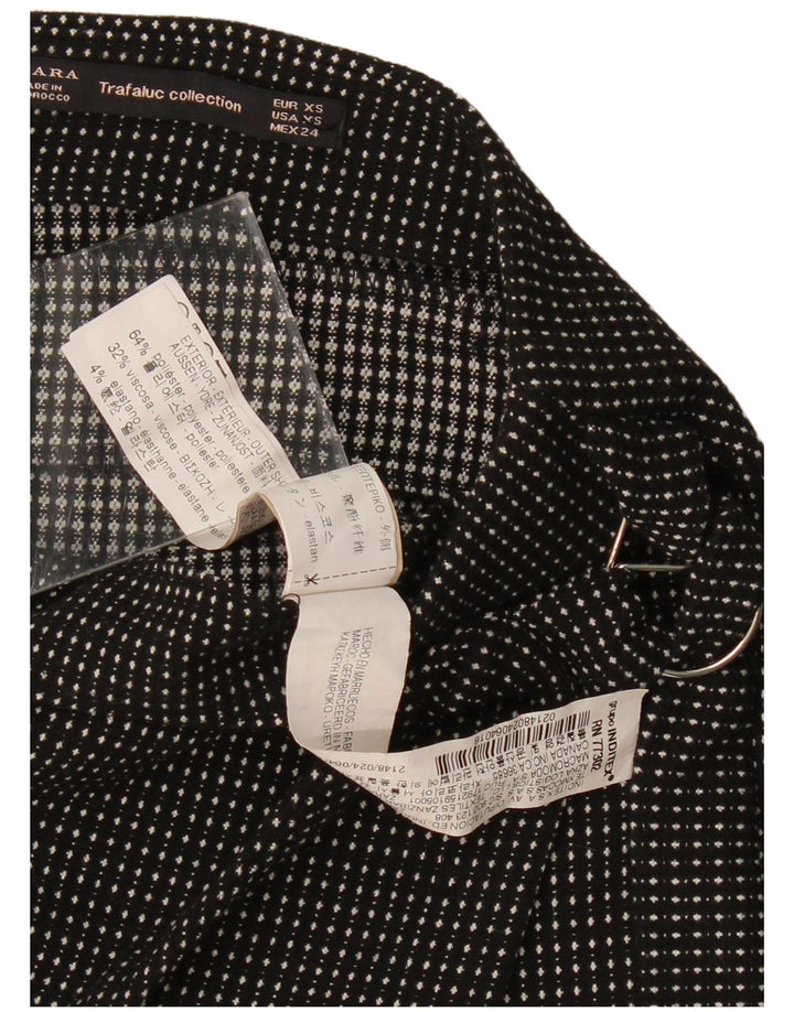 ZARA Womens Skort UK 6 XS  Black Spotted Polyester