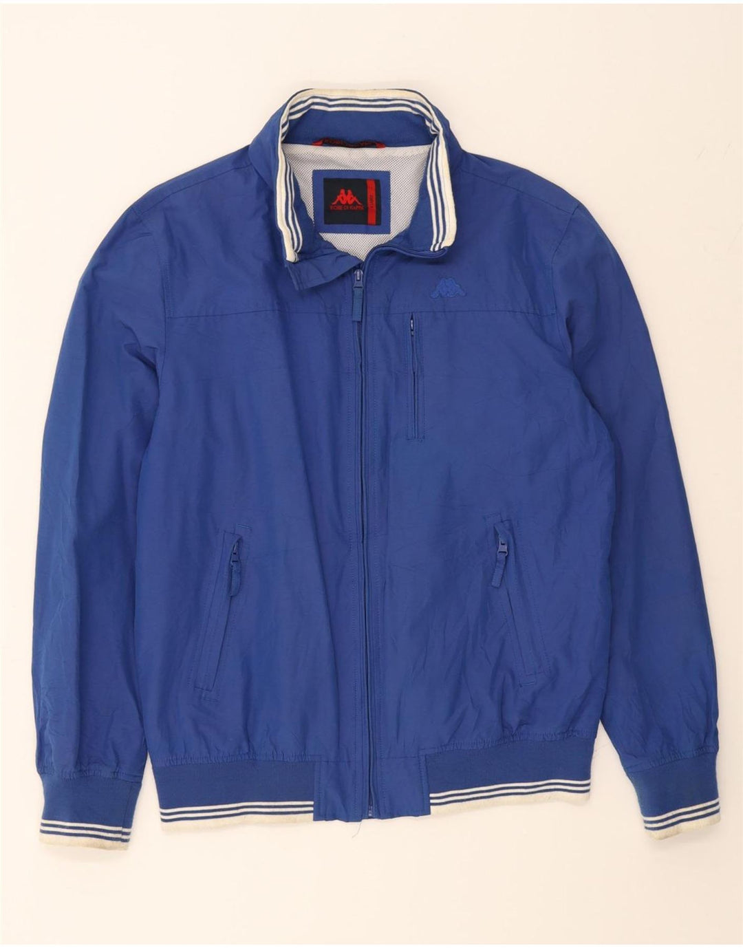 KAPPA Mens Bomber Jacket UK 42 XL Blue Cotton Vintage Kappa and Second-Hand Kappa from Messina Hembry 