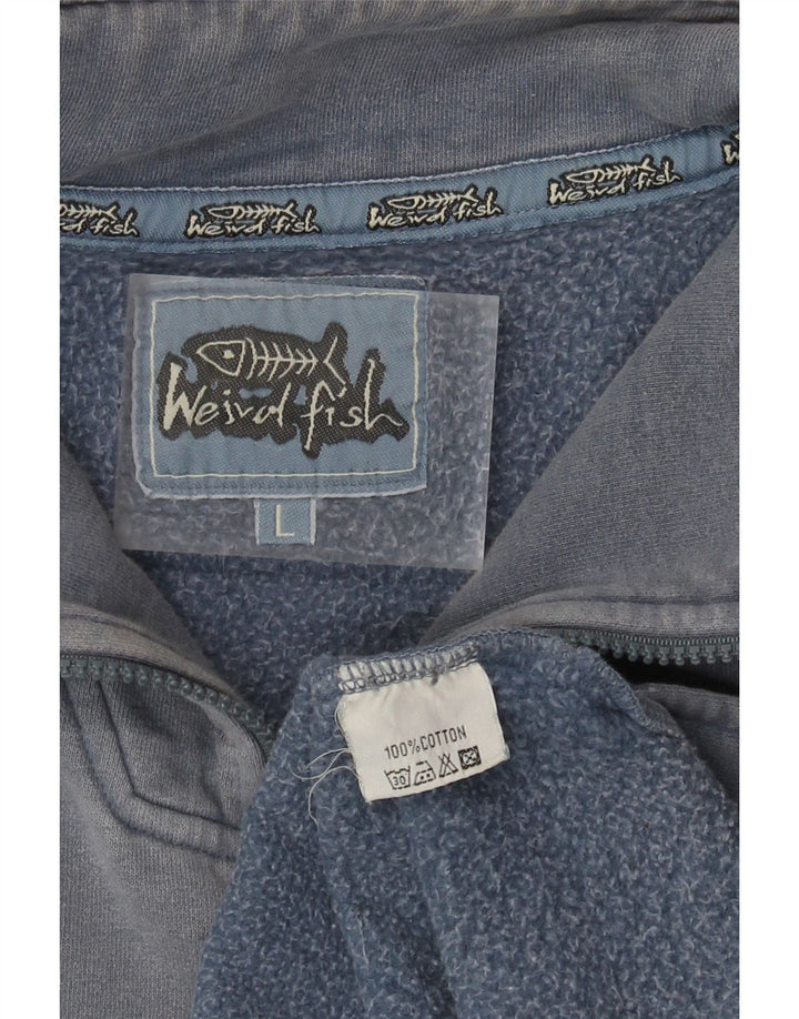 WEIRD FISH Muška majica s izrezom i velikim plavim pamukom