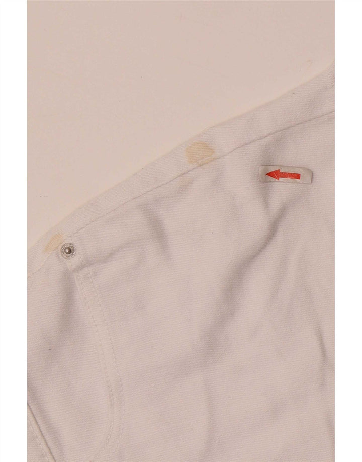 Ženske traper kratke hlače Calvin Klein W28 Srednje bijeli pamuk