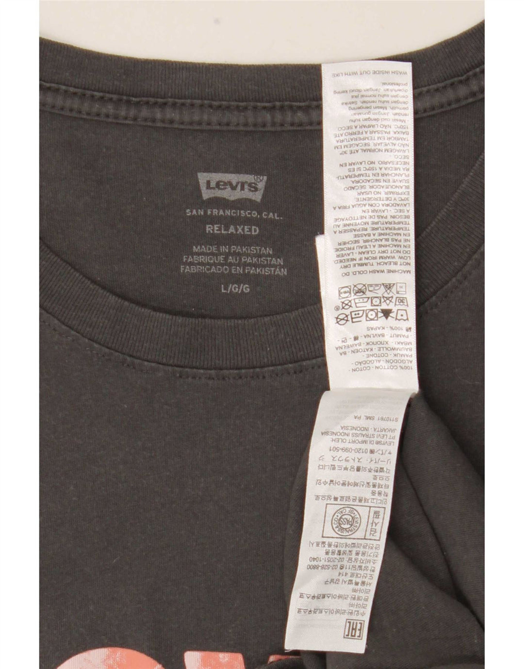 Levi's muška opuštena majica kratkih rukava s grafičkim motivima, veliki sivi pamuk