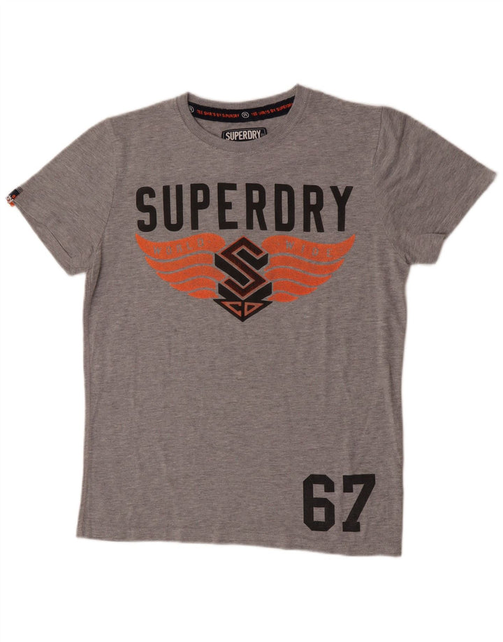 Superdry muška grafička majica kratkih rukava srednje siva