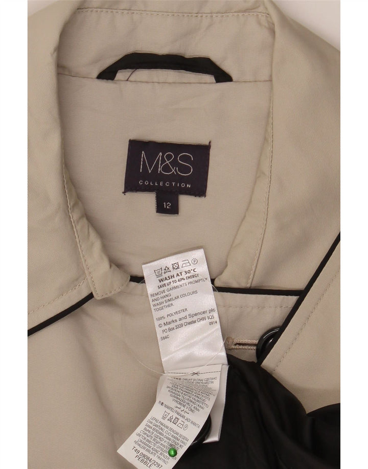 Marks & Spencer ženski trenč kaput UK 12 srednje bež poliester