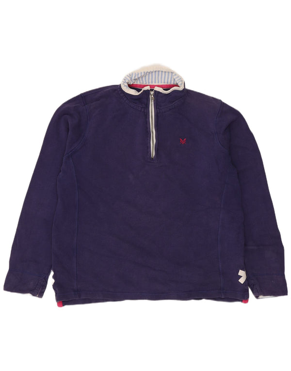 Crew Clothing Ženska majica s izrezom s patentnim zatvaračem UK 16 Large tamnoplava