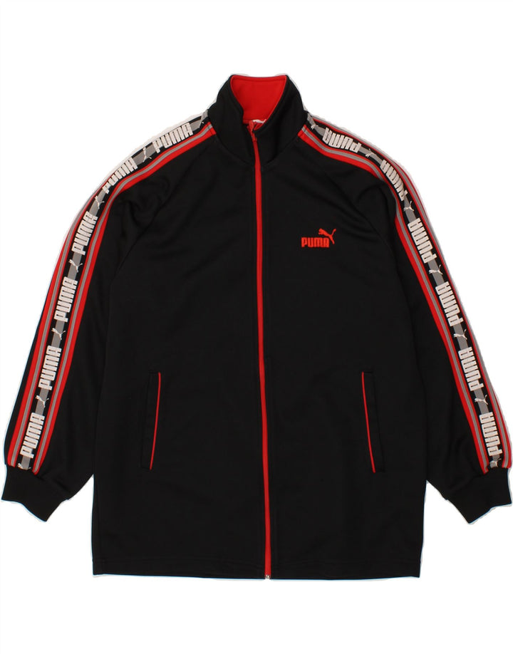 PUMA Boys Graphic Tracksuit Top Jacket 15-16 Years Black Vintage Puma and Second-Hand Puma from Messina Hembry 