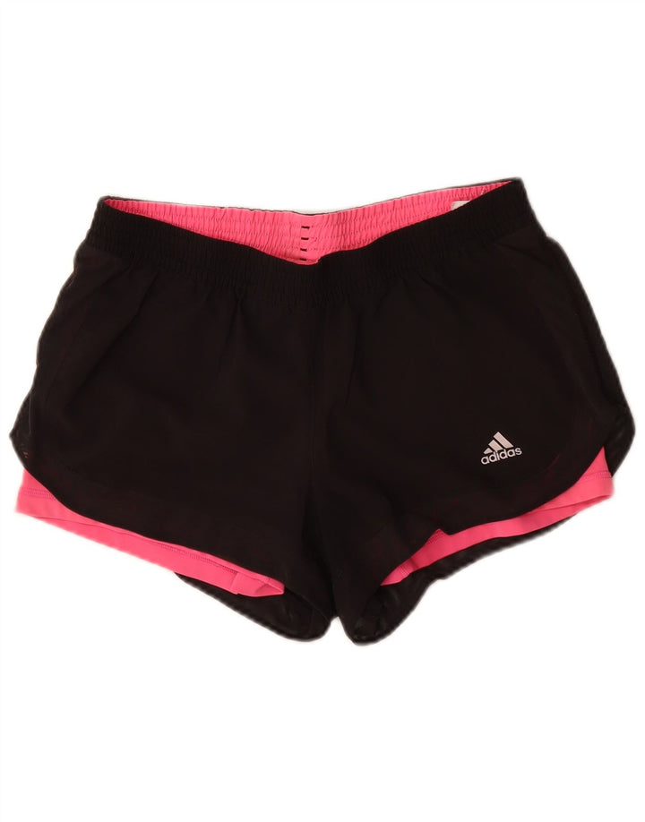 Adidas ženske sportske kratke hlače Climalite UK 12/14 Srednji crni poliester