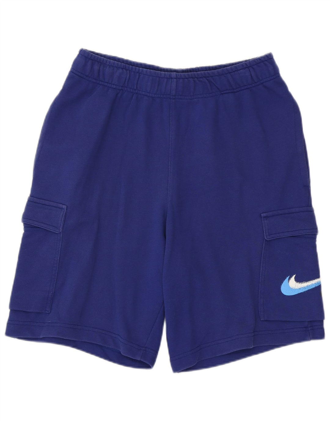 NIKE Muške kratke sportske hlače s grafičkim motivima, male plave pamučne boje