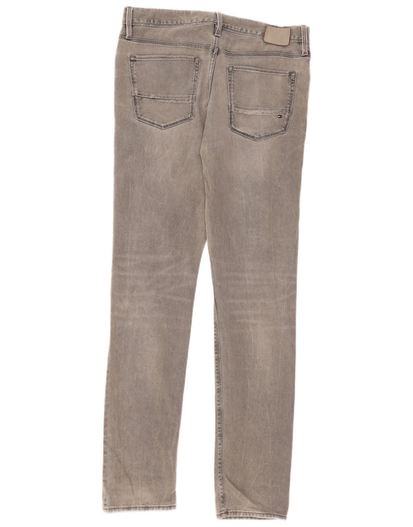 Tommy Hilfiger Mens Layton Extra Slim traperice W33 L34 Sivi pamuk