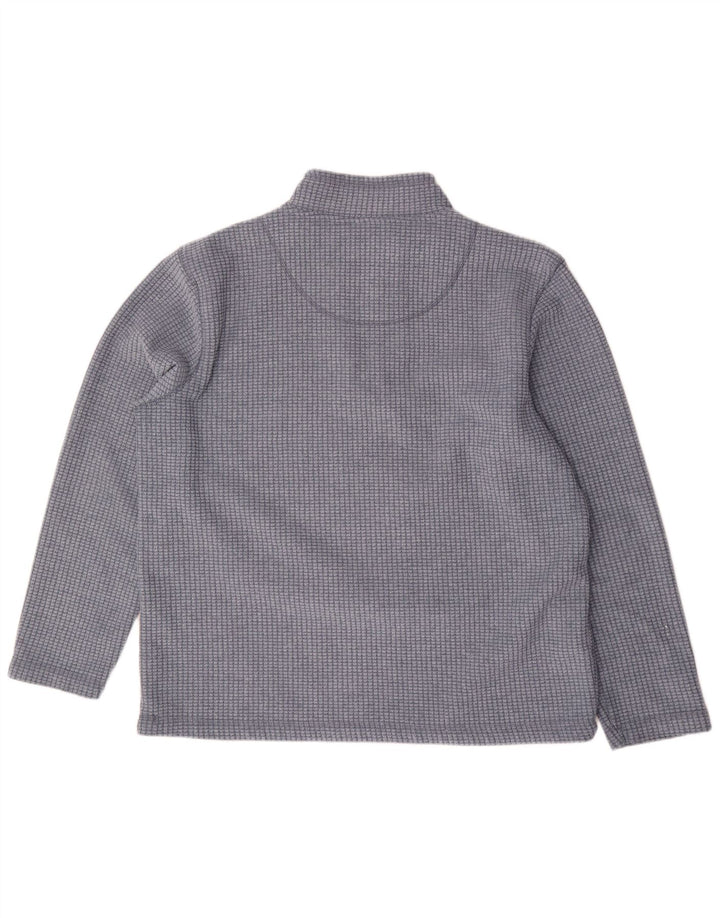 Weird Fish muški džemper od flisa s patentnim izrezom 2XL plavi karirani poliester