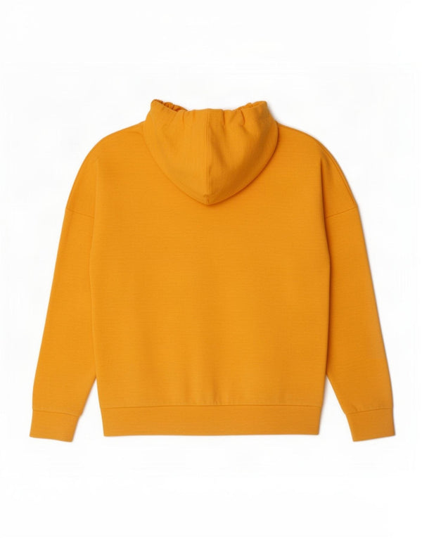 Adidas veliki ženski pulover s kapuljačom na patentni zatvarač UK 4/6 XS žuti pamuk